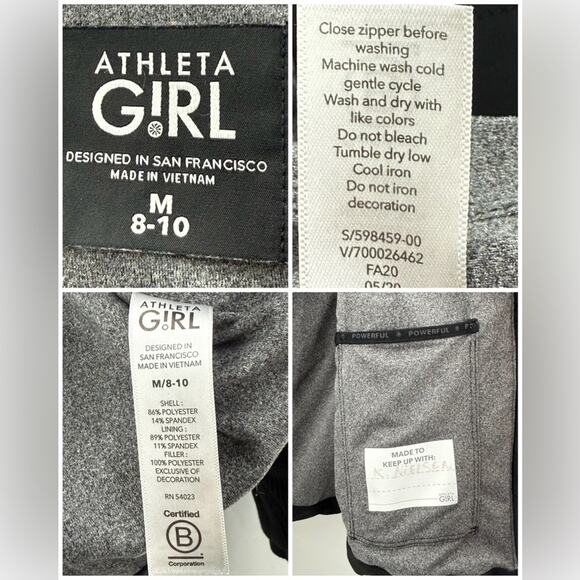 Athleta Girl Lightweight Joggers and Mid Weight Lined Full Zip Jacket 10-12 - Picture 14 of 14